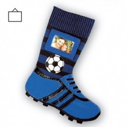 CALZA DI NATALE SPORT CALCIO NEROAZZURRA CON FOTO